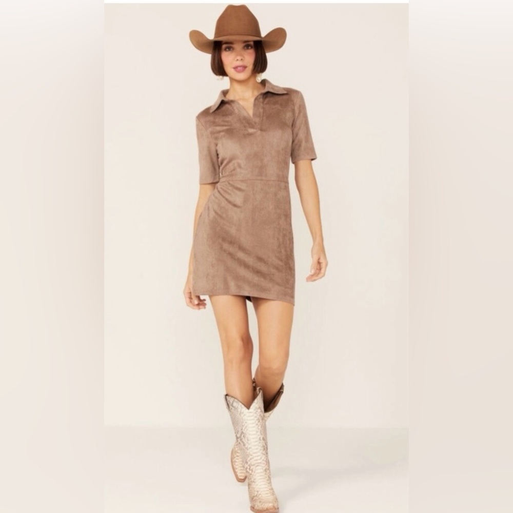 Faux Suede Mini Dress Size Small